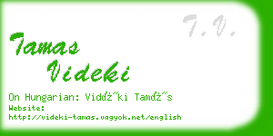 tamas videki business card